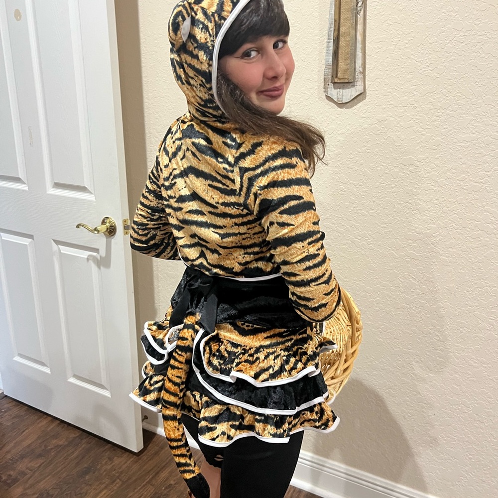 Drama Queens “Tigress” Tween Costume – Jr. Medium preowned